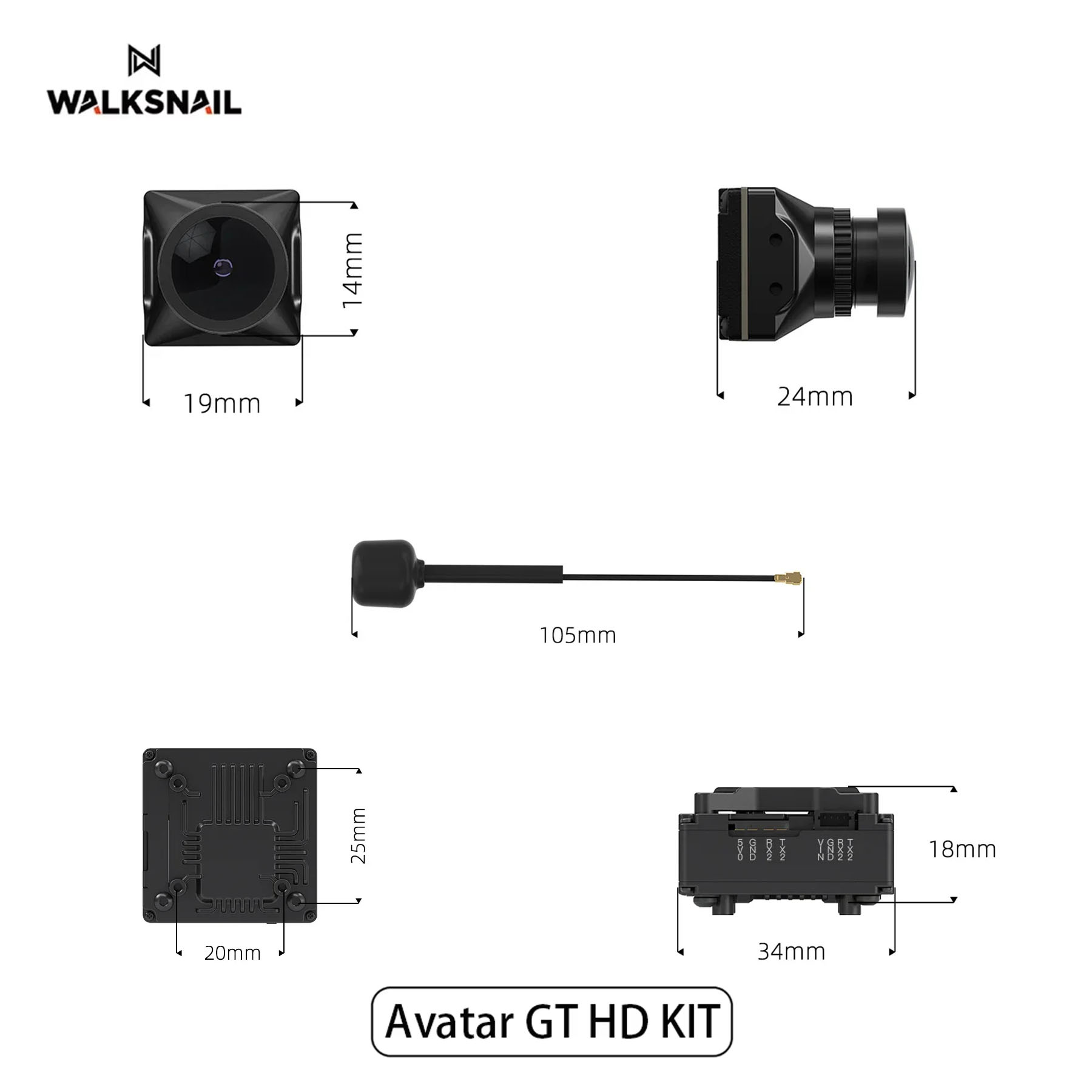 Walksnail アバター GT HD キット 2W VT - Drone Kit Racing のレビューと価格
